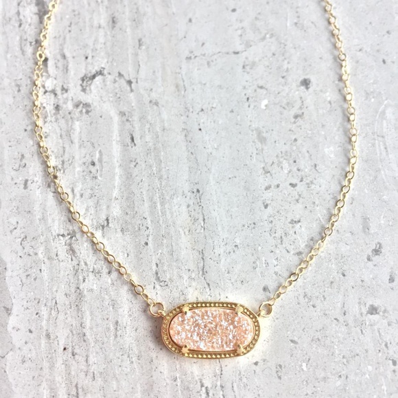 JPeace Designs Jewelry - 14K Gold/ Sterling Sand Druzy Elisa Necklace